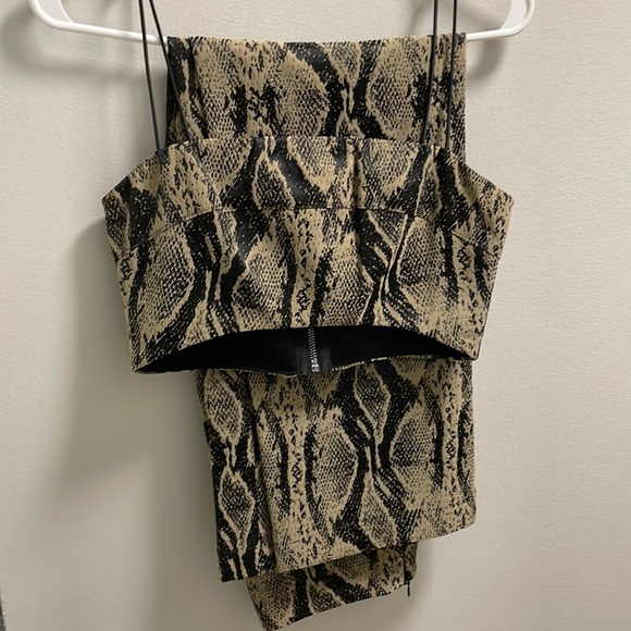 I Am Gia Snake Skin Co-Ord set Top & Pants - Picture 1 of 3